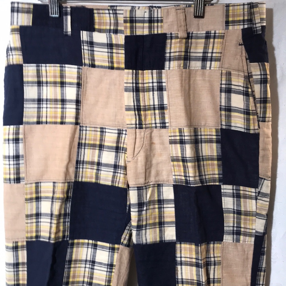 Patchwork Cotton Slacks “Bleeding Madras” - image 6